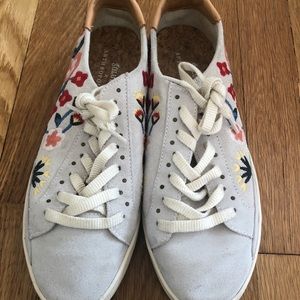 Soludos Embroidered Suede Sneakers